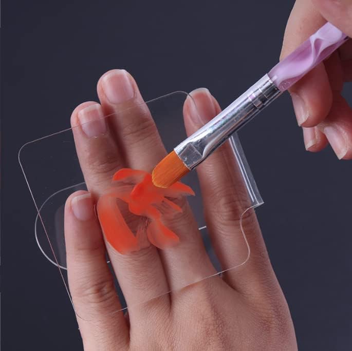 1 PCS Hand Makeup Mixing Palette Makeup Hand Palette Acrylic Nail Art Manicure Palette Eyeshadow Makeup Hand Palette Clear Makeup Palette for Makeup Blending