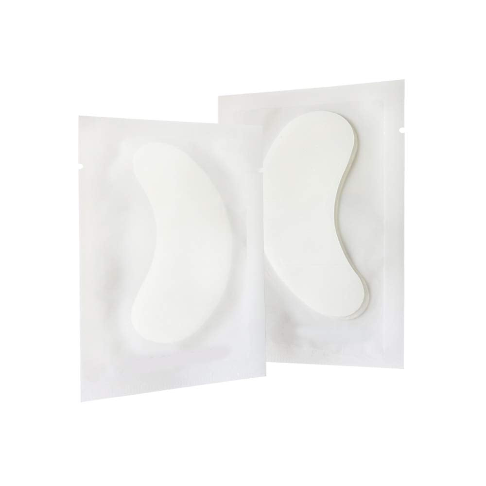 100 Pairs Set Under Eye Pads Disposable Eye Gel Patches for Eyelash Extensions Tool Kit, White Film