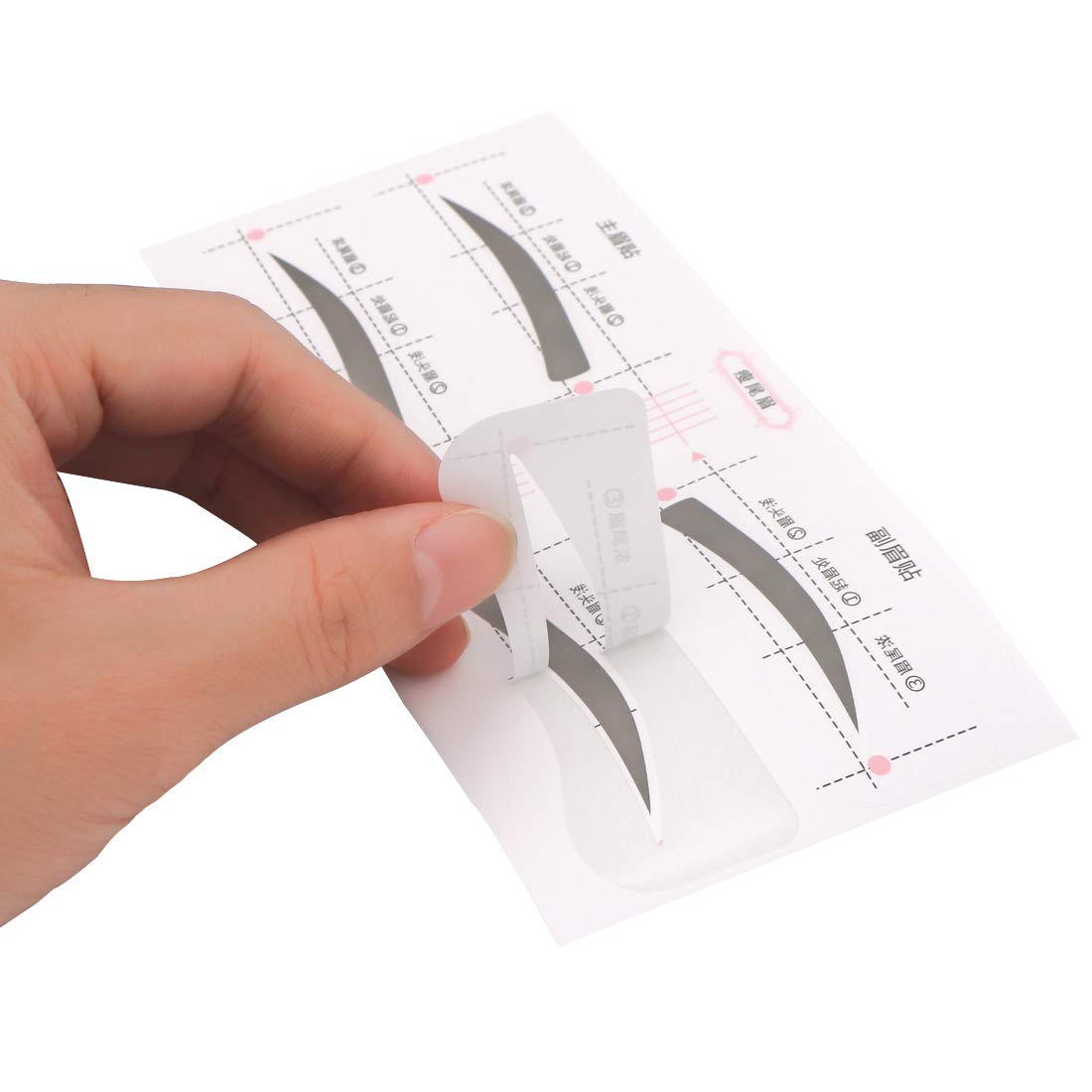 128 PCS Eyebrow Stencil 4 Styles Eyebrow Shaping Stickers Adjustable Eyebrow Grooming Template DIY Brows Guide Makeup Tool