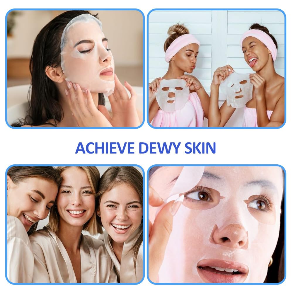 12 Pack Face Sheet Mask Skincare,Hydrating Face Mask For Sensitive Skin,Moisturize,Soothing,Nourish for All Skin Types,Natural Spa Party Facial Mask Skincare Set for Women Men Girls