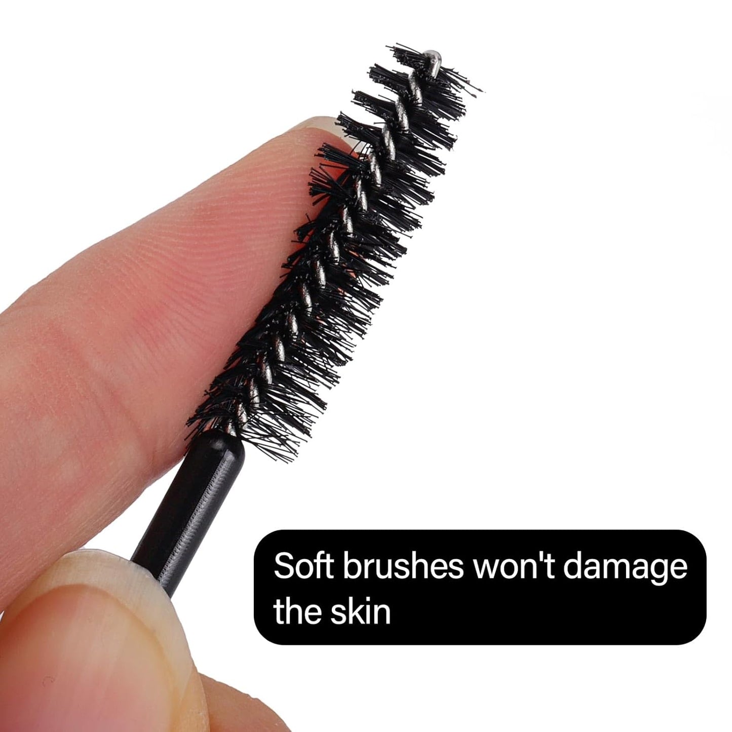 1000 Disposable Mascara Wands Eyelash Brushes Spoolies for Eyebrow Eye Lash Extension Black