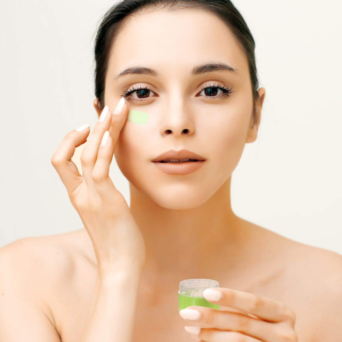 100 Count Clear Plastic Sample Containers 20g Empty Jars Cosmetic Containers with Lids Leak Proof Lip Balm Containers