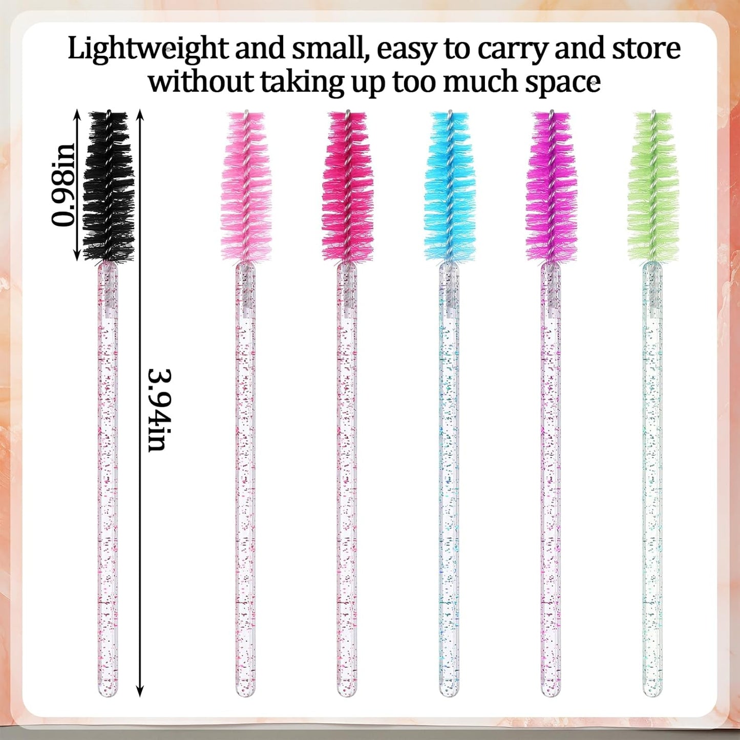 1000 Pcs Disposable Mascara Wands Bulk Mascara Eyelash Brush Spoolies Makeup Applicator Eyelash Wands for Eye Lash Extension, Eyebrow Comb, 3.9 x 0.2 x 0.3 Inch