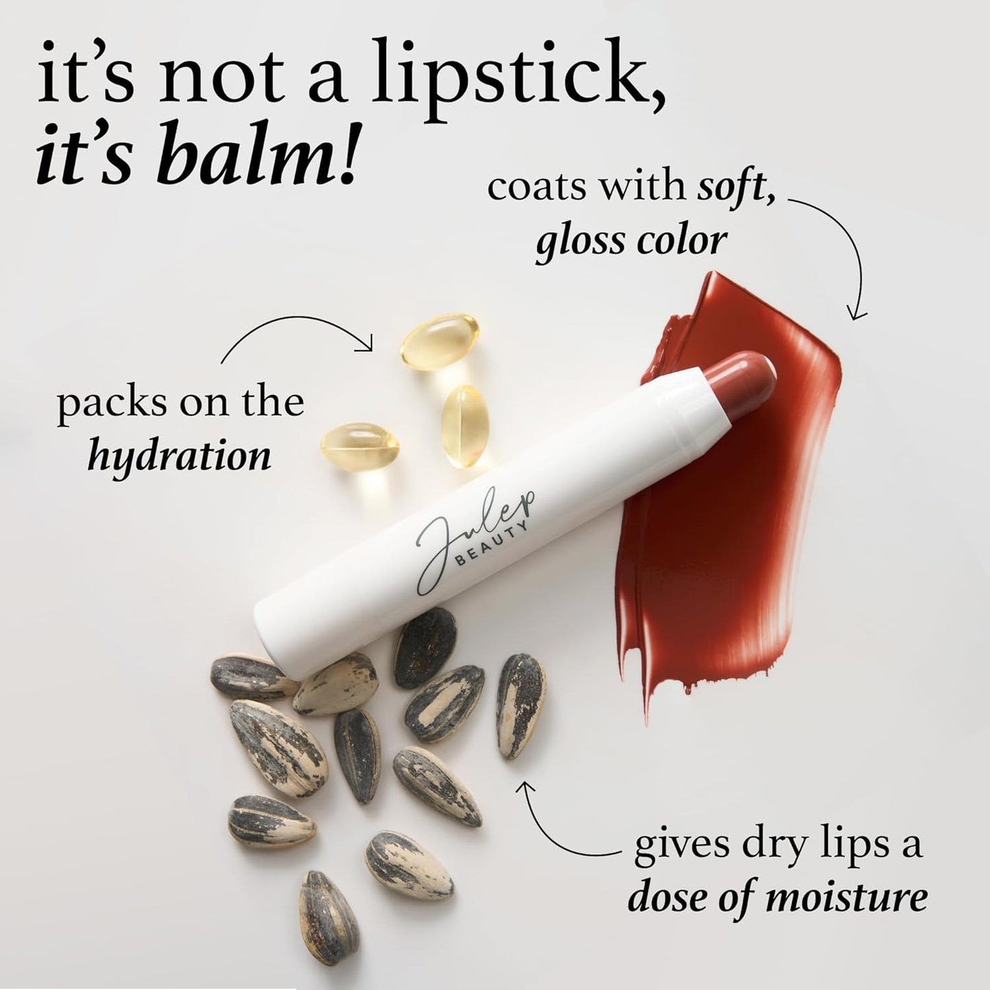 Julep It's Balm Tint of Color Lip Balm - Vamped Up | Hydrating Lip Color with Vitamin E Core | Natural Gloss Finish | Vegan & Cruelty-Free
