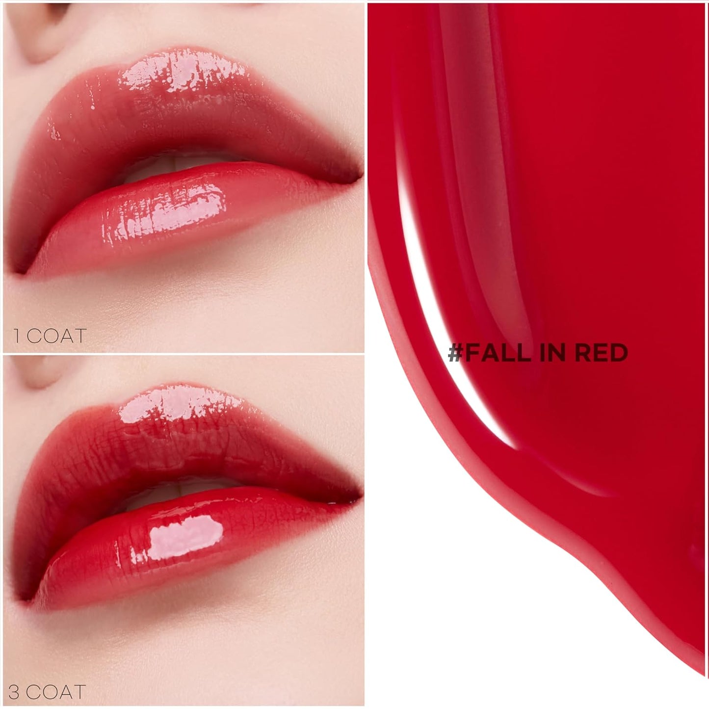 JUNG SAEM MOOL LIP-PRESSION Glow Lasting Tint 0.14 Fl Oz, Water-In-Oil Gloss Tint for Hydrated, Plump Lips, Non-Sticky Comfortable Fit for Radiant Lip Stain, Korean Lip Makeup (Fall in Red)