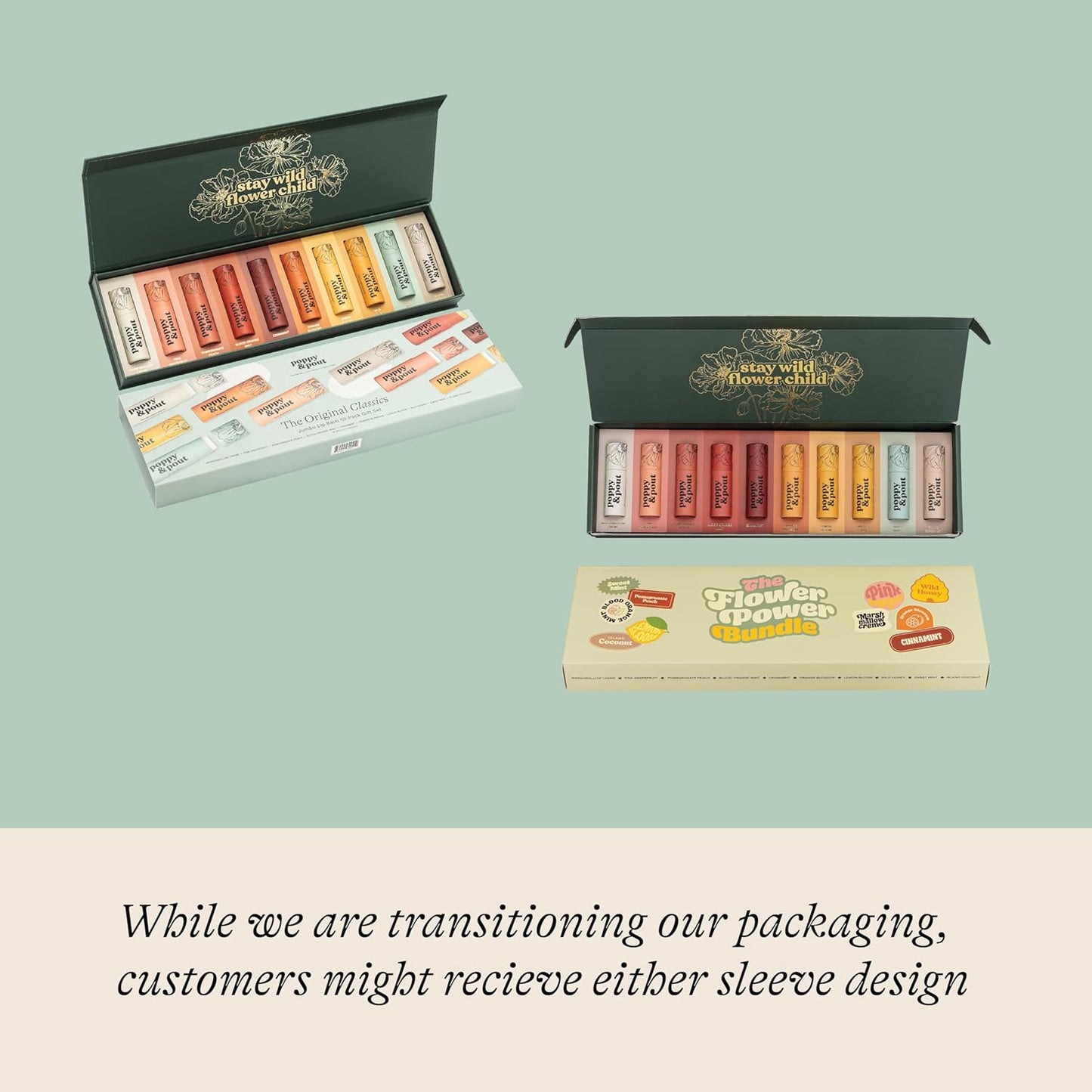 Jumbo Lip Balm Gift Set (10-Pack) | Poppy & Pout All Natural Lip Balms & Moisturizers | Hydrates with Beeswax, Vitamin E, Organic Coconut Oil | Cruelty-Free | Lip Balm in Recyclable Cardboard Tube