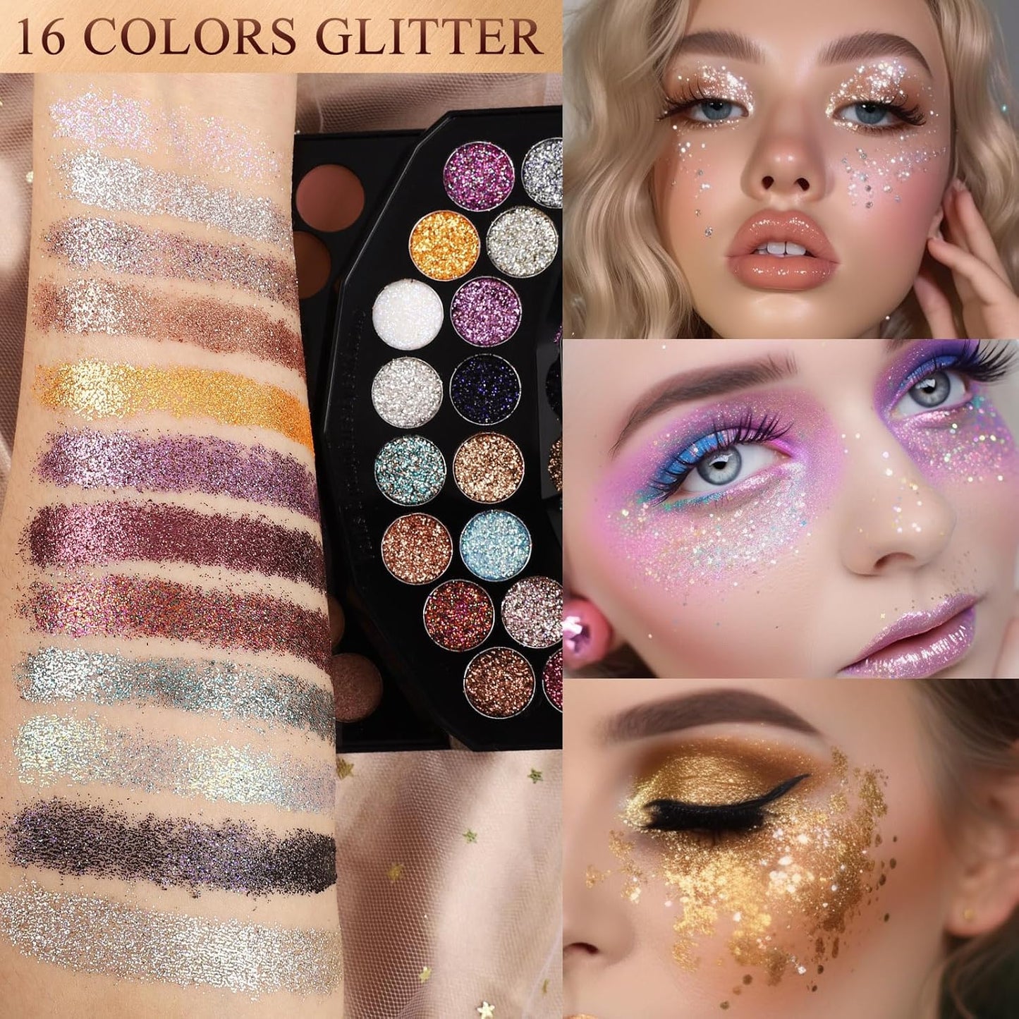 109 Colors Makeup Kit for Women Girl Full Kit Gift Set with Mirror All in One Make up Palette Included Eyeshadow Glitter Lipstick Concealer Eyeliner Eyebrow Highlighter Contour Blusher Compact PowderN