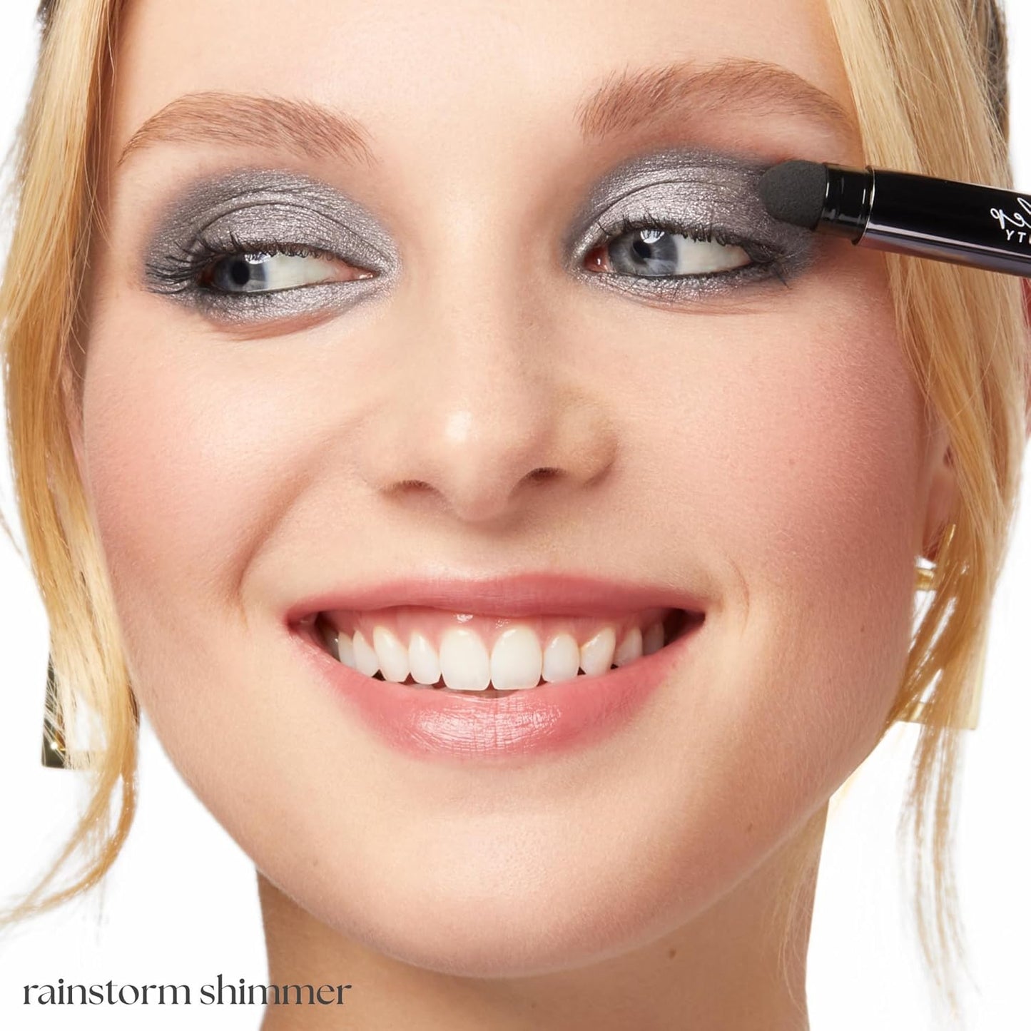 Julep Eyeshadow 101 Cream-to-Powder Waterproof Shadow Stick – Rainstorm Shimmer – Long-Lasting, Crease-Proof, Deep Silver Shimmer Cream Eyeshadow with Built-in Smudger